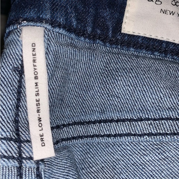 Rag & Bone Dre Low-Rise Slim Boyfriend Jean in Emory W/Holes - Picture 7 of 9